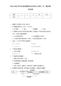 2021-2022学年山东省德州市齐河县七年级（下）期末数学试卷（Word解析版）