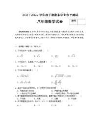 河南省信阳市潢川县2021-2022学年八年级下学期期末学业水平测试数学试题(word版含答案)