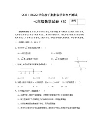 河南省信阳市潢川县2021-2022学年七年级下学期期末学业水平测试数学（B)试题(word版含答案)