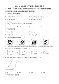 湖南省娄底市双峰县2021-2022学年七年级下学期期末数学试题(word版含答案)