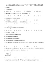 山东省济南市莱芜区2021-2022学年八年级下学期期末数学试题(word版含答案)