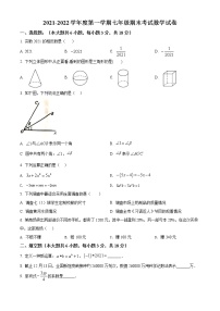 江西省吉安市泰和县2021-2022学年七年级上学期期末数学试题(word版含答案)