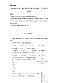 2021-2022学年广东省阳江市阳东区八年级（下）期末数学试卷（Word解析版）