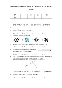 2021-2022学年陕西省渭南市富平县八年级（下）期末数学试卷（Word解析版）