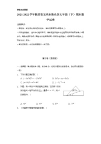 2021-2022学年陕西省宝鸡市陈仓区七年级（下）期末数学试卷（Word解析版）