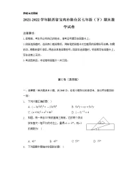 2021-2022学年陕西省宝鸡市陈仓区七年级（下）期末数学试卷（Word解析版）