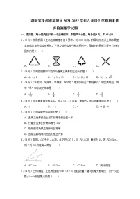 湖南省株洲市荷塘区2021-2022学年八年级下学期期末素养检测数学试题(word版含答案)