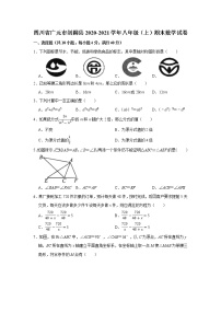 四川省广元市剑阁县2020-2021学年八年级上学期期末数学试卷