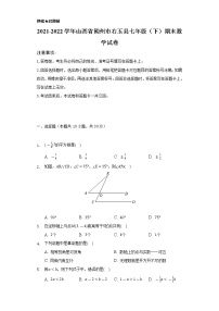 2021-2022学年山西省朔州市右玉县七年级（下）期末数学试卷（Word解析版）