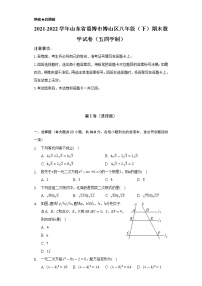 2021-2022学年山东省淄博市博山区八年级（下）期末数学试卷（五四学制）（Word解析版）