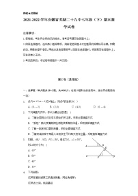 2021-2022学年安徽省芜湖二十九中七年级（下）期末数学试卷（Word解析版）