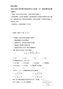2021-2022学年四川省自贡市七年级(下)期末数学试卷(Word解析版)