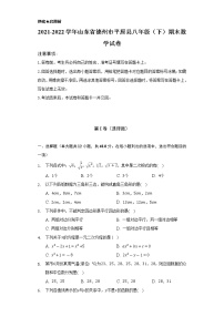 2021-2022学年山东省德州市平原县八年级（下）期末数学试卷-（Word解析版）