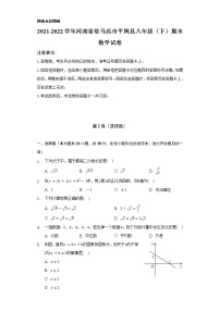 2021-2022学年河南省驻马店市平舆县八年级（下）期末数学试卷（Word解析版）