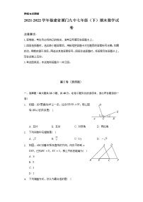 2021-2022学年福建省厦门九中七年级（下）期末数学试卷（Word解析版）