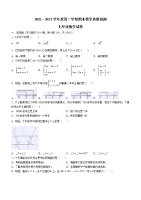 广东省湛江市雷州市2021-2022学年七年级下学期期末数学试题(word版含答案)