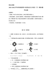 2021-2022学年河南省周口市商水县七年级（下）期末数学试卷（Word解析版）