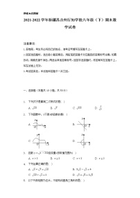 2021-2022学年新疆昌吉州行知学校八年级（下）期末数学试卷（Word解析版）