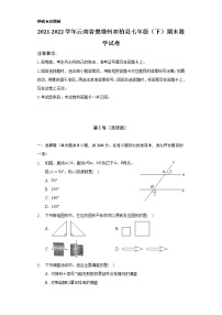 2021-2022学年云南省楚雄州双柏县七年级（下）期末数学试卷（Word解析版）