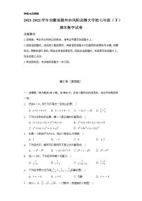 2021-2022学年安徽省滁州市凤阳县博文学校七年级（下）期末数学试卷（Word解析版）