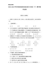 2021-2022学年河南省洛阳市洛龙区九年级（下）期中数学试卷（Word解析版）