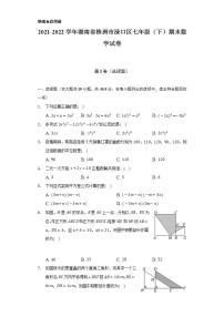 2021-2022学年湖南省株洲市渌口区七年级（下）期末数学试卷（Word解析版）