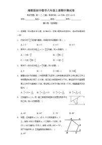 湘教版初中数学八年级上册期中测试卷（困难）（含答案解析）