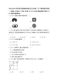 2018-2019学年四川省成都市温江区七年级（下）期末数学试卷