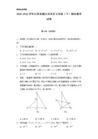 2021-2022学年江苏省镇江市市区七年级（下）期末数学试卷（Word解析版）