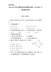 2021-2022学年安徽省宿州市埇桥区宿城一中七年级（下）期末数学试卷（Word解析版）