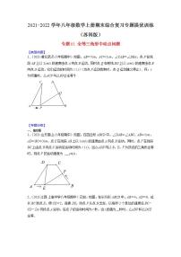 专题01 全等三角形中动点问题-2021-2022学年八年级数学上册期末综合复习专题提优训练（苏科版）