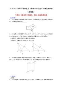 专题04 勾股定理中的面积、折叠、最短距离问题-2021-2022学年八年级数学上册期末综合复习专题提优训练（苏科版）