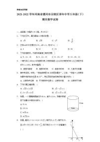 2021-2022学年河南省漯河市召陵区青年中学八年级（下）期末数学试卷（Word解析版）