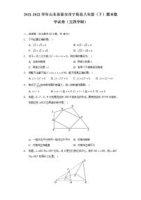 2021-2022学年山东省泰安市宁阳县八年级（下）期末数学试卷（五四学制）(解析版)