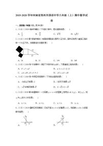 2019-2020学年河南省郑州外国语中学八年级（上）期中数学试卷