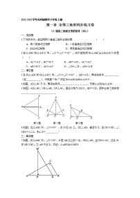 2021学年1.3 探索三角形全等的条件课后作业题