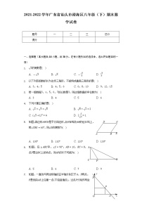 2021-2022学年广东省汕头市澄海区八年级（下）期末数学试卷（Word解析版）