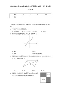 2021-2022学年山东省临沂市河东区八年级（下）期末数学试卷（Word解析版）