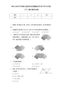 2021-2022学年浙江省杭州市钱塘新区学正中学七年级（下）期中数学试卷（Word解析版）