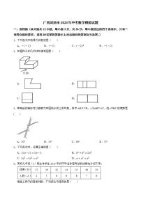 2023年广西河池市中考数学模拟试题(word版含答案)