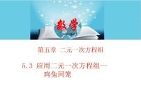 北师大版八年级上册3 应用二元一次方程组——鸡免同笼教学ppt课件