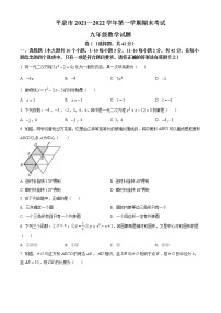 河北省承德市平泉市2021-2022学年九年级上学期期末数学试题(word版含答案)