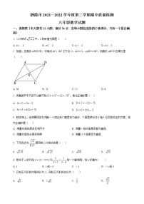 山东省烟台市栖霞市2021-2022学年八年级下学期期中数学试题(word版含答案)