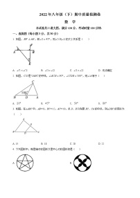 湖南省邵阳市新邵县2021-2022学年八年级下学期期中数学试题(word版含答案)