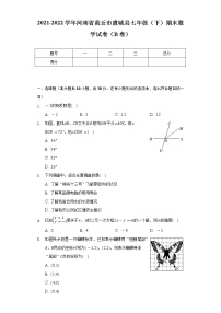 2021-2022学年河南省商丘市虞城县七年级（下）期末数学试卷（B卷）（Word解析版）