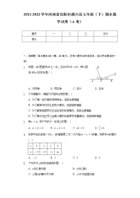 2021-2022学年河南省信阳市潢川县七年级（下）期末数学试卷（A卷）（Word解析版）