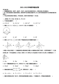2022年青海省大通县重点中学中考数学最后冲刺模拟试卷含解析
