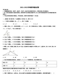 2022年山东省枣庄市峄州中考三模数学试题含解析