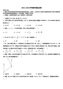 2022年山东省青岛市青岛实验中考适应性考试数学试题含解析