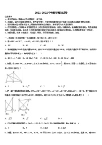 2022年天津市东丽市级名校中考数学适应性模拟试题含解析